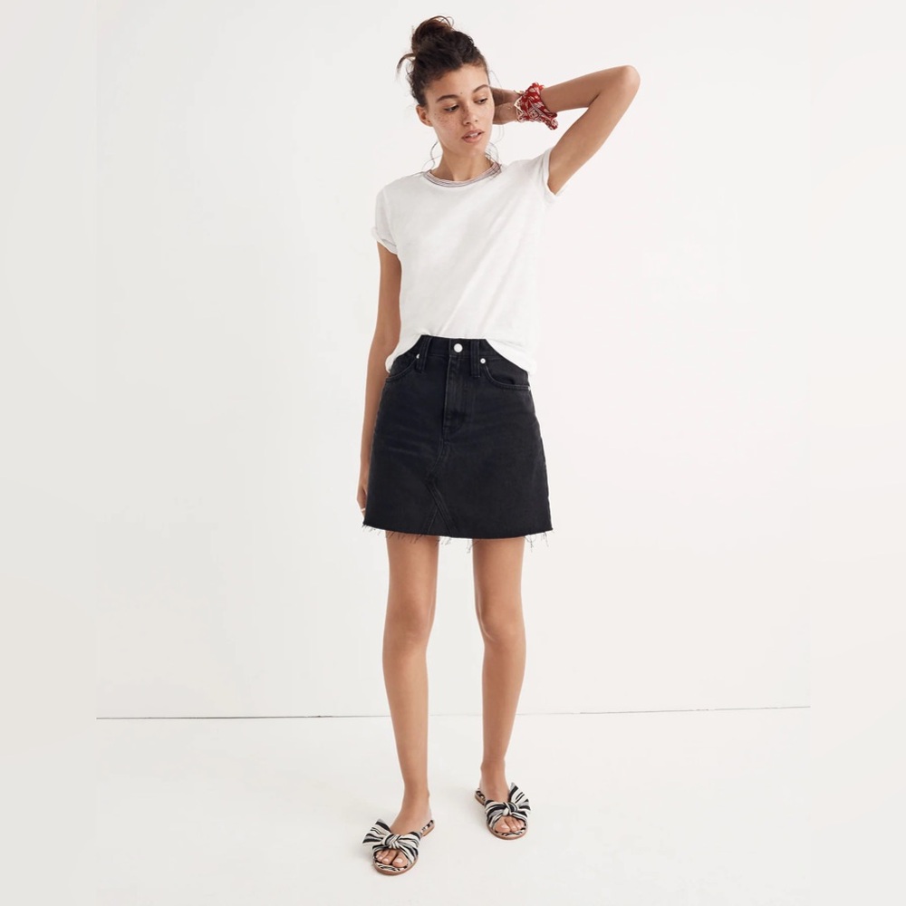 Madewell Denim Mini Skirt - 0 Lunar Wash